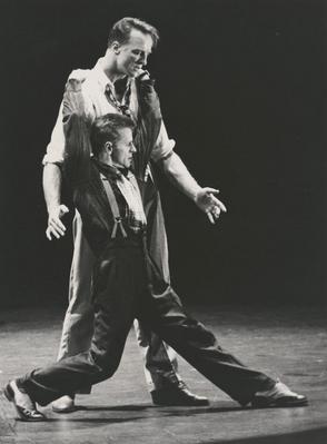 Rob Besserer and Mikhail Baryshnikov in "Wonderland," 1989