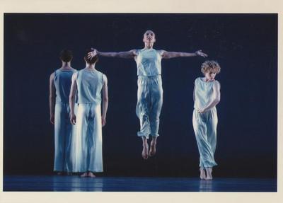 June Omura and the Dance Group in the premiere performance run of "V," 2001