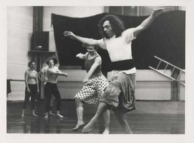 Clarice Marshall and Mark Morris rehearsing "The Hard Nut" at Rue Bara Studios, 1990