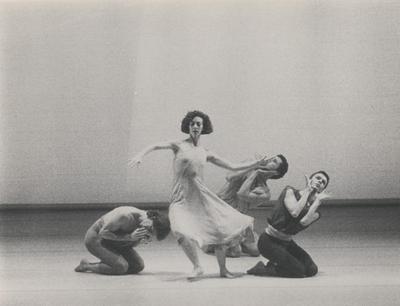 Paul Lorenger, Penny Hutchinson, Raphael Brand, and Joachim Schlömer in the premiere performance run of "L'Allegro, il Penseroso ed il Moderato," 1988