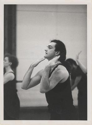 Mark Morris rehearsing "Dido and Aeneas" at Rue Bara Studios, 1989