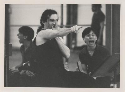 Mark Morris and Keith Sabado rehearsing "Dido and Aeneas" at Rue Bara Studios, 1989
