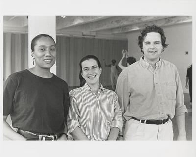 Dana Hanchard, Christine Brandes, and Michael Chance at the rehearsal of "Orfeo ed Euridice," 1996