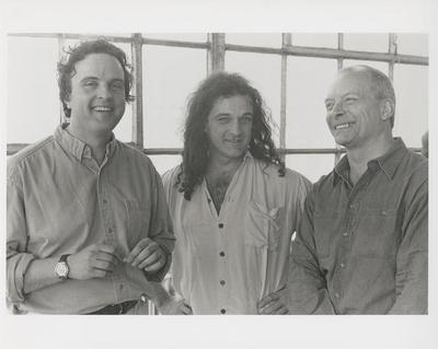 Michael Chance, Mark Morris, and Christopher Hogwood at the rehearsal of "Orfeo ed Euridice," 1996