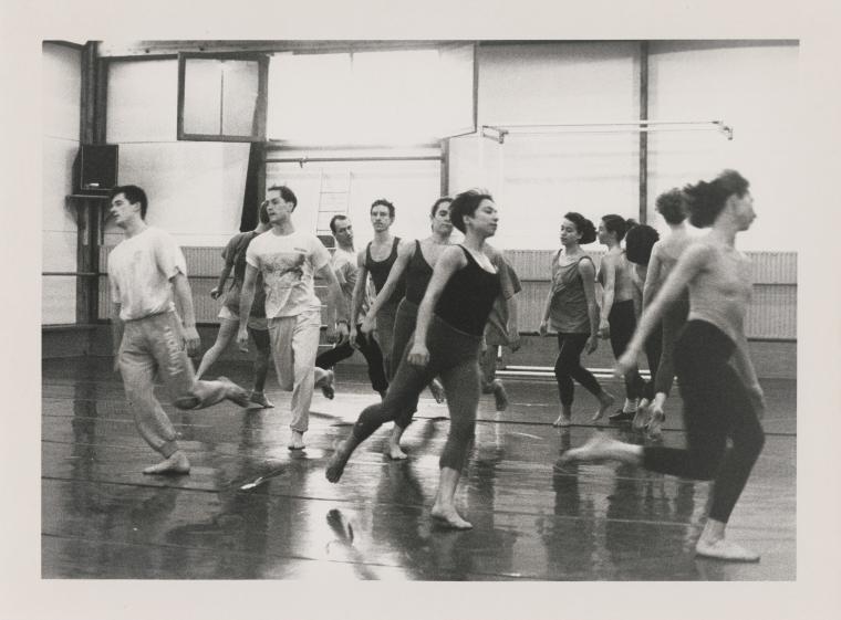 Monnaie Dance Group/Mark Morris rehearsing "Behemoth" at Rue Bara Studios, circa 1990