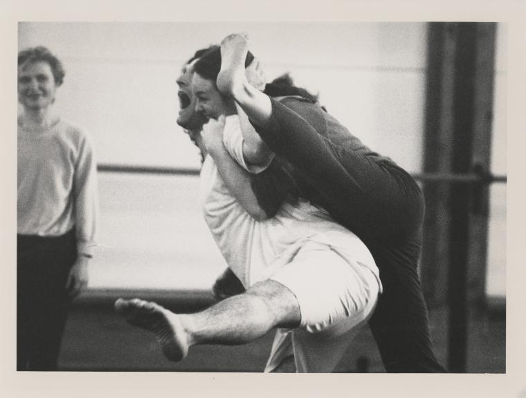 Mark Morris and Holly Williams rehearsing "Going Away Party" at Rue Bara Studios, circa 1990