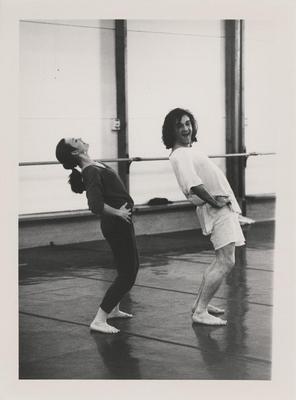 Holly Williams and Mark Morris rehearsing "Going Away Party" at Rue Bara Studios, circa 1990