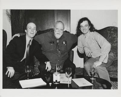 Lou Harrison and Mark Morris at a benefit for CRI, 1997
