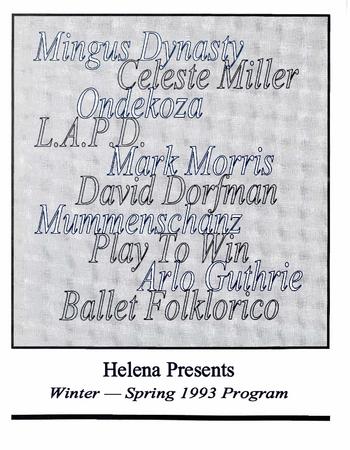 Program for Helena Presents - February 26, 1993