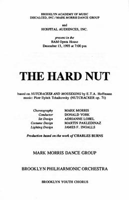 Program for preview performance of "The Hard Nut," Brooklyn Academy of Music - December 13, 1993
