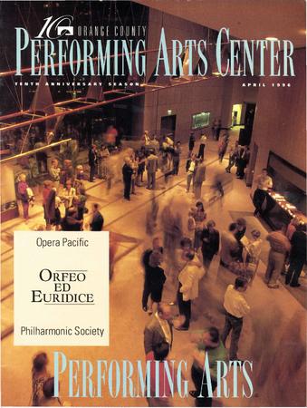 Program for "Orfeo ed Euridice," Philharmonic Society of Orange County - April 24-25, 1996