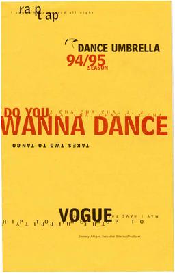 Program for Dance Umbrella (Boston, MA) - May 30-June 10, 1995