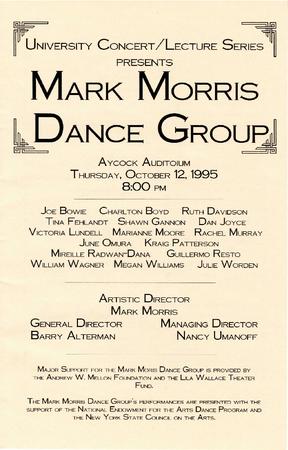 Program for University of North Carolina, Greensboro - October 12, 1995