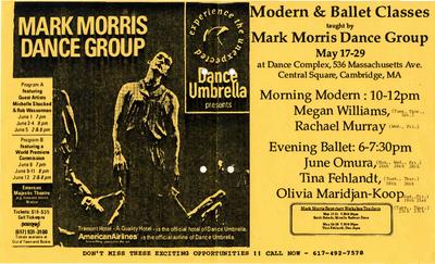 Flyer for Dance Umbrella (Boston, MA) - May 17-29, 1993