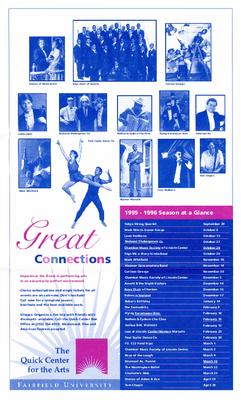 Season Calendar for Great Connections, Fairfield University - September 1995-April 1996