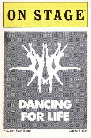 Program for Dancing for Life benefit - October 5, 1987