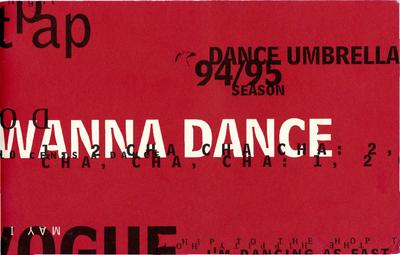 Season brochure for Dance Umbrella (Boston, MA) - 1994-1995