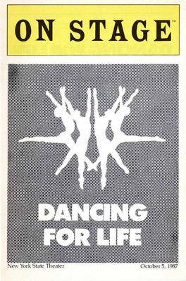 Program for Dancing for Life Gala - October 5, 1987