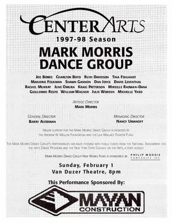 Program for Center Arts - February 1, 1998