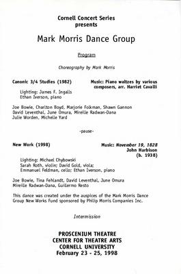 Program for Cornell University - February 23-25, 1998