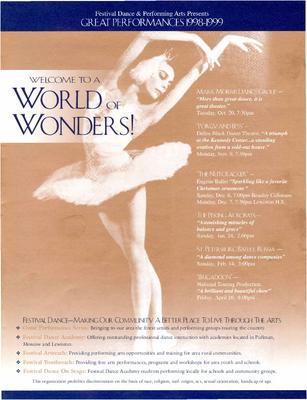 Program for Festival Dance and Performing Arts Association - October 20, 1998