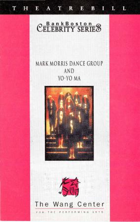 Program for"Mark Morris Dance Group and Yo-Yo Ma," Celebrity Series of Boston - February 25-28, 1999