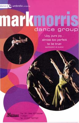 Program for Dance Umbrella UK Tour - October 1999