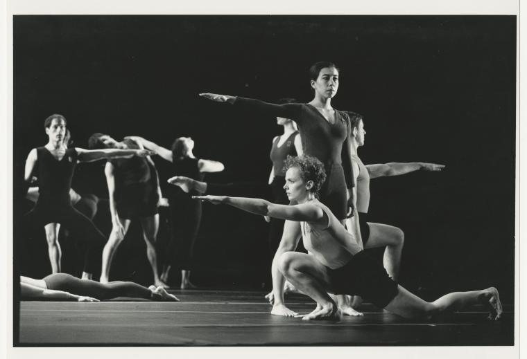 Megan Williams, Olivia Maridjan-Koop, and the Dance Group in "Behemoth," 1992