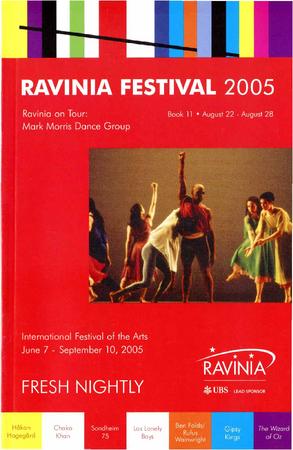 Program for "L'Allegro, il Penseroso ed il Moderato," Ravinia Festival - August 26-28, 2005