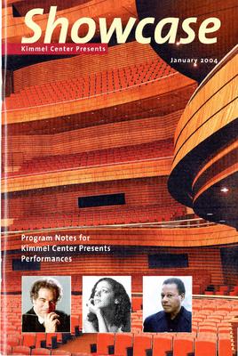 Program for Kimmel Center for the Performing Arts - January 29-31, 2004