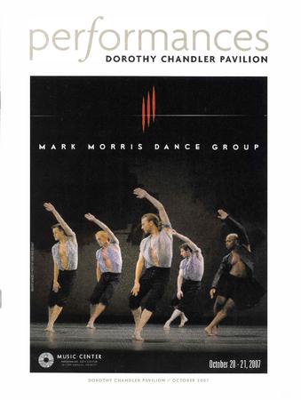 Program for "Mozart Dances," The Music Center - October 20-21, 2007