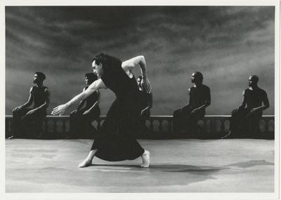 Mark Morris and the company in the film production of "Dido and Aeneas," 1995