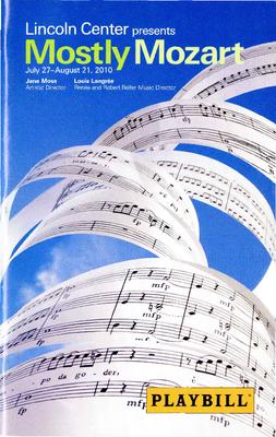 Program for "L'Allegro, il Penseroso ed il Moderato," Lincoln Center Mostly Mozart Festival - August 5-7, 2010