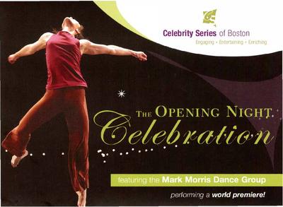 Invitation for "Mozart Dances," Celebrity Series of Boston - January 29-31, 2010