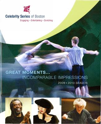 Brochure for Celebrity Series of Boston - 2009-2010