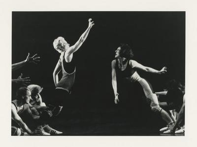 David Landis, Donald Mouton, Clarice Marshall, and Penny Hutchinson in "Championship Wrestling After Roland Barthes," 1989