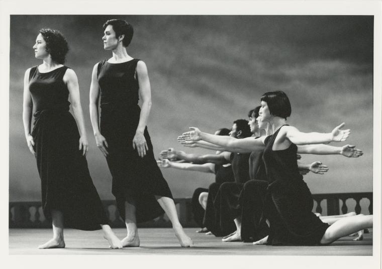 Rachel Murray, Ruth Davidson, and the Dance Group in the film production of "Dido and Aeneas," 1995
