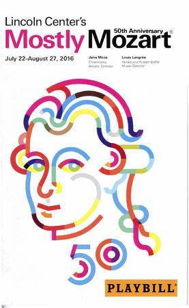 Program for "Mozart Dances," Lincoln Center Mostly Mozart Festival - August 24-27, 2016