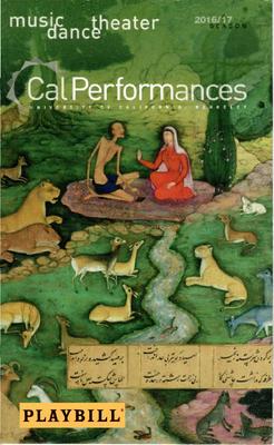 Program for "Layla and Majnun," Cal Performances - September 30-October 2, 2016
