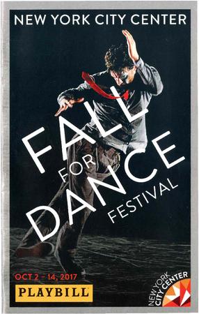Program for Fall for Dance Festival, New York City Center - October 13-14, 2017