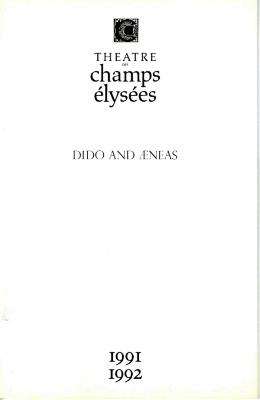 Program for "Dido and Aeneas," Theatre de Champs Élysées (Paris, France) - November 4-7, 1991