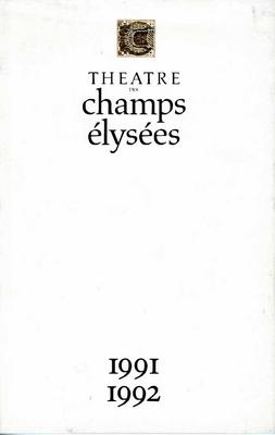 Season program for the Theatre de Champs Élysées - 1991-1992
