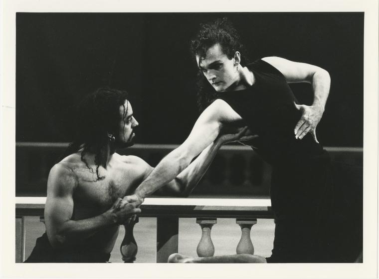 Guillermo Resto and Mark Morris in the premiere performance run of "Dido and Aeneas," 1989