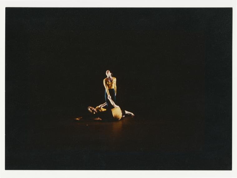 June Omura (standing) in "Behemoth," 1990