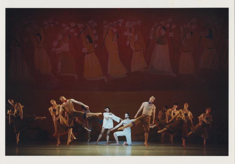 Michelle Yard and John Heginbotham (center) with the company in "Four Saints in Three Acts," 2001