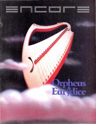 Program for "Orpheus and Eurydice" at the Seattle Opera (Seattle, WA) - January 16-27, 1988