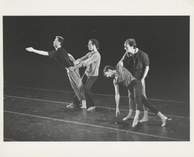 Jon Mensinger, Guillermo Resto, Teri Weksler, and David Landis in "New Love Song Waltzes," 1983