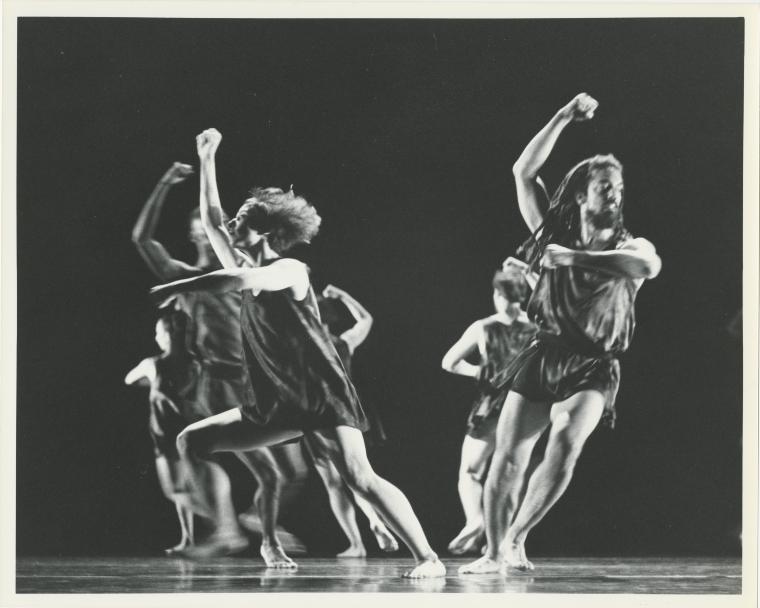 June Omura, Guillermo Resto, and the company in "Grand Duo," 1993