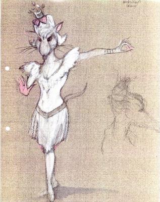 "The Hard Nut" costume sketch by Martin Pakledinaz - October 1990