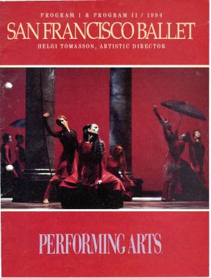 Program for San Francisco Ballet (San Francisco, CA) - February 8, 1994